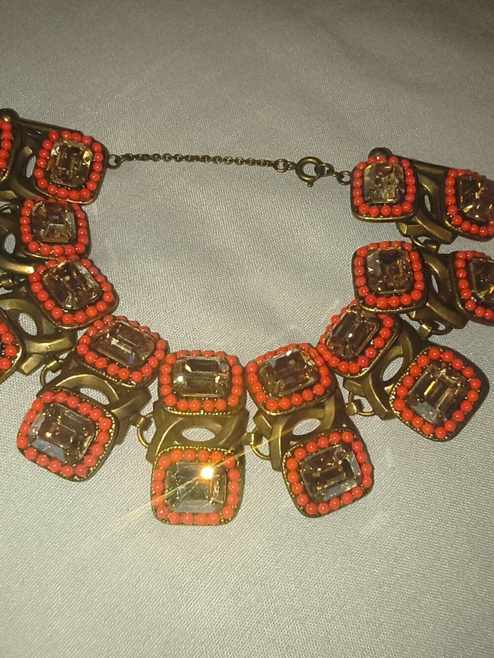 Sorrelli Andalusia Crystal and coral colored Stunning Bracelet